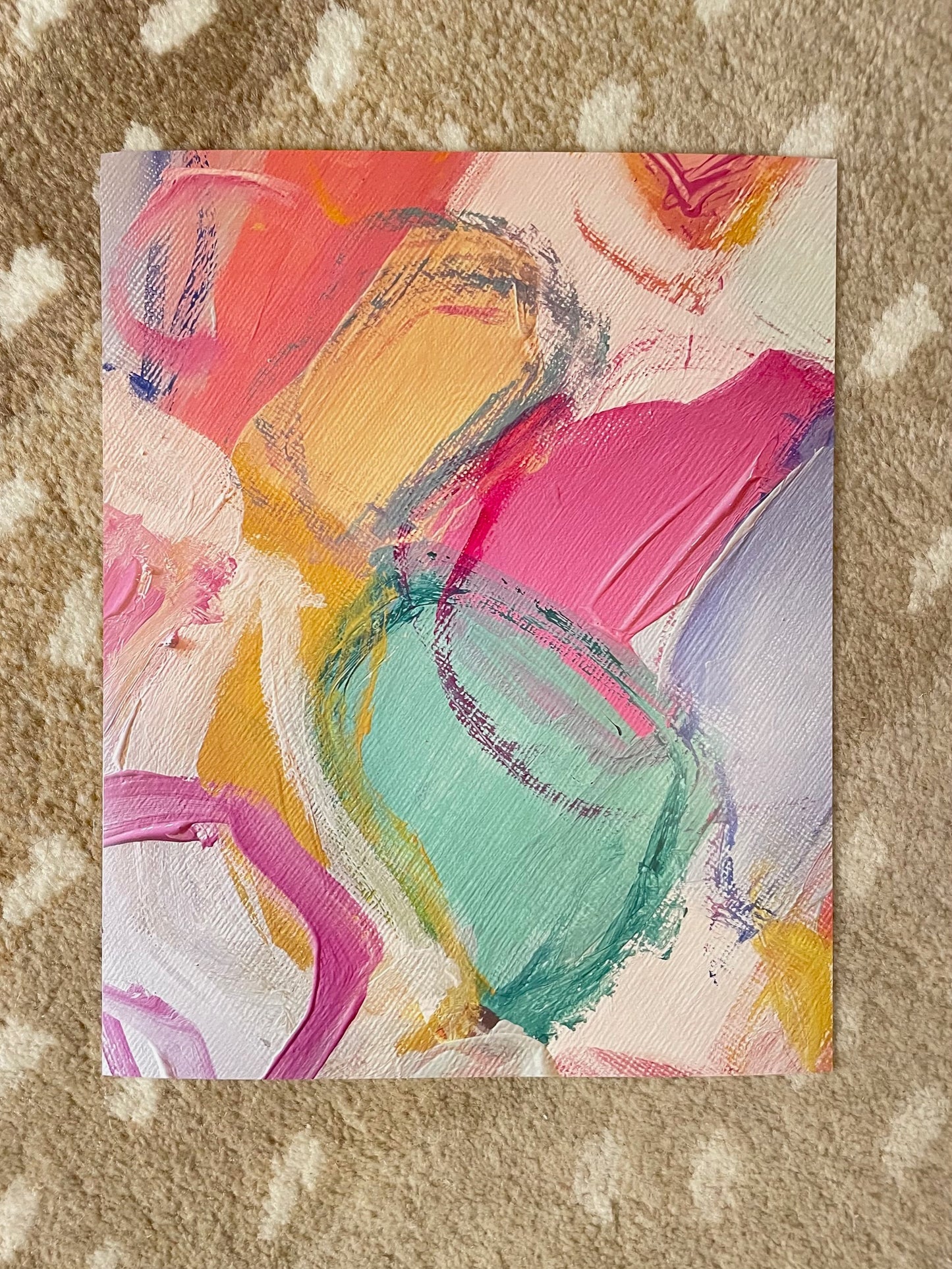 “Watermelon Sugar” Pink Purple and Green Abstract Art Print